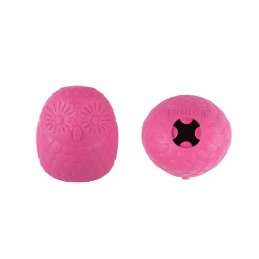 Dog toys | Fringe | 518045 - You're a hoot hot pink | Gummi | Treat Dispenser