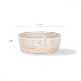 PetShop by Fringe Studio - Tribal Marks White Stoneware S | Groothandel hondenvoerbakken & hondenartikelen